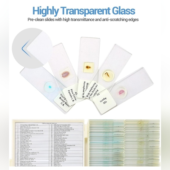 120pc MICROSCOPE Slide set with Specimens-  New in package - Picture 3 of 6